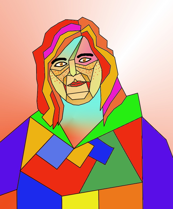 Обещанный портрет некой Тани Д. в стиле кубизм